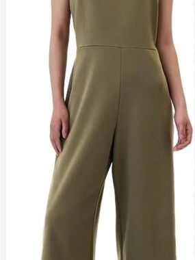 Gap NWT Sm Olive Wide-Leg cropped Jumpsuit
